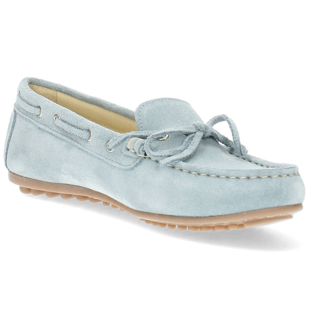 Lichtblauwe mocassins