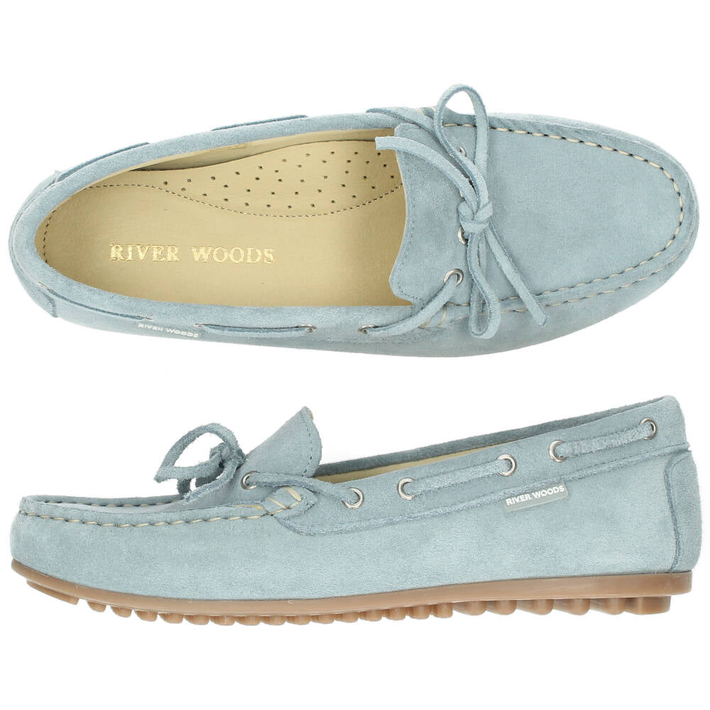 Lichtblauwe mocassins