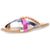 Multicolour metallic slippers