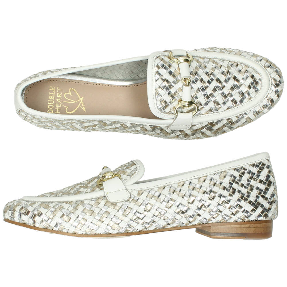 Witte mocassins