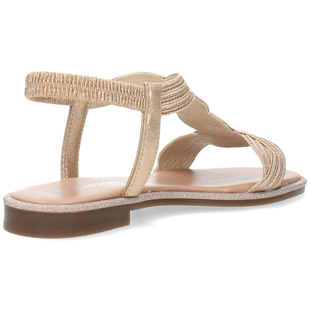 Metallic rose sandalen