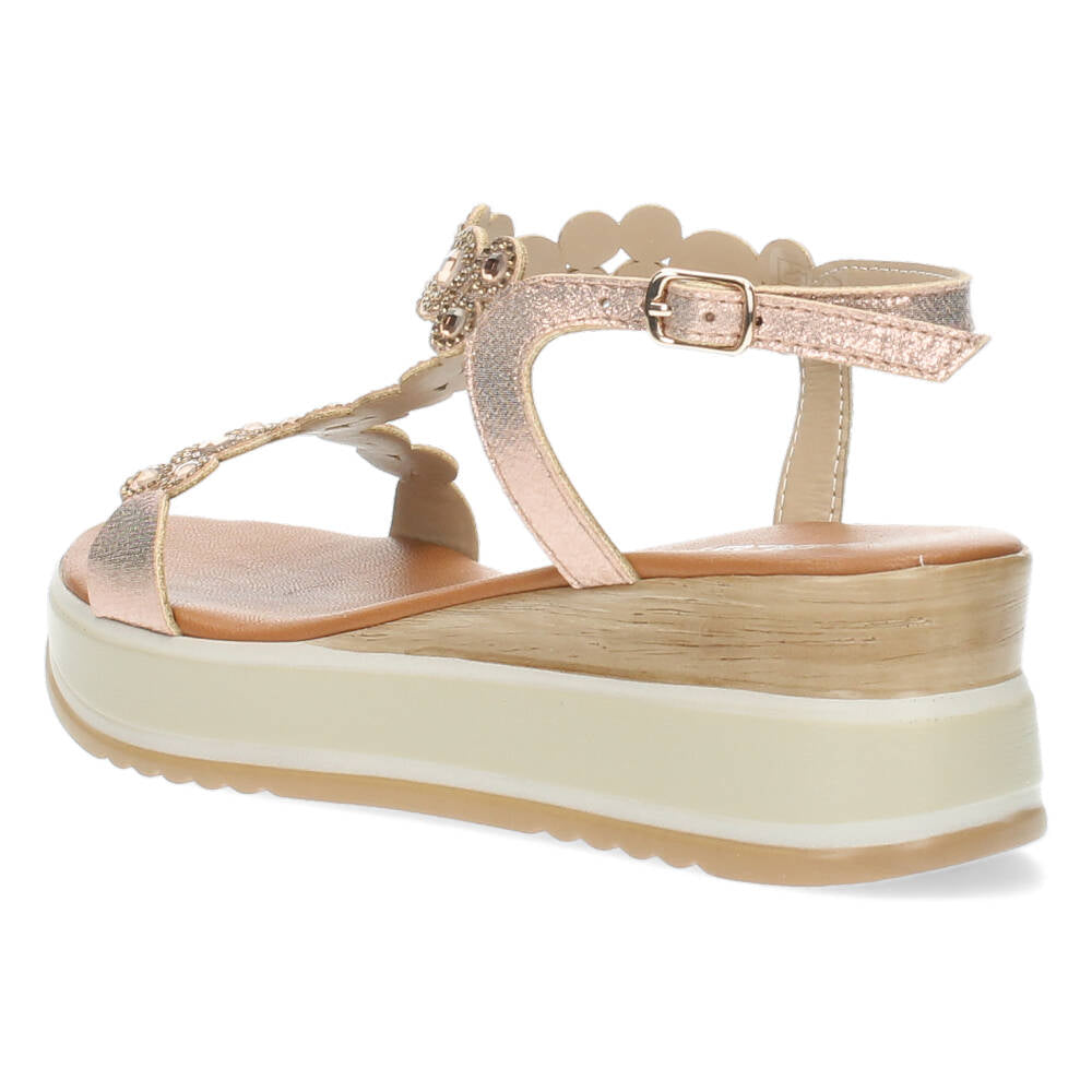 Rosé gouden sandalen