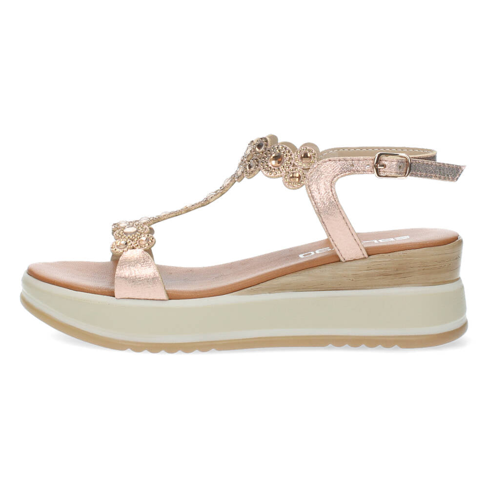 Rosé gouden sandalen
