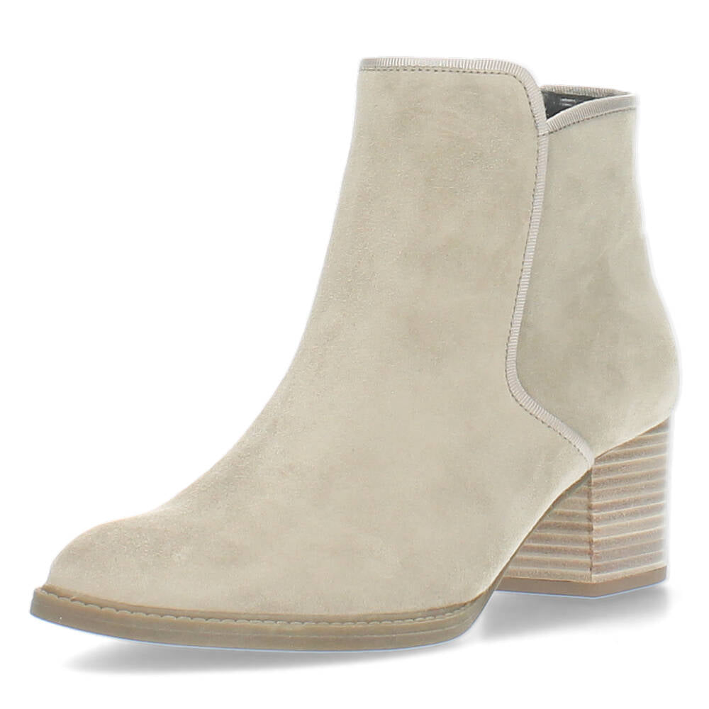 Beige enkellaarzen