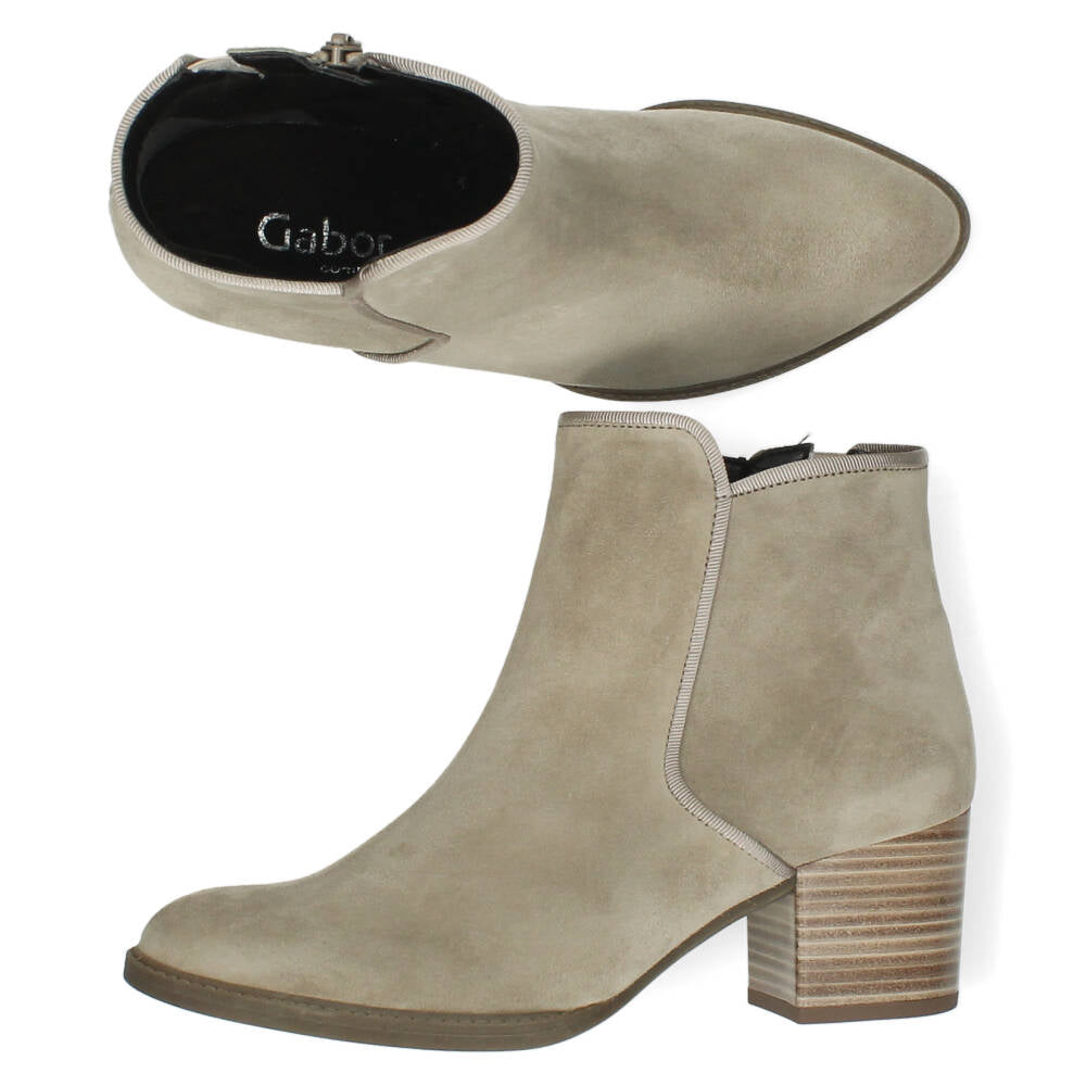 Beige enkellaarzen