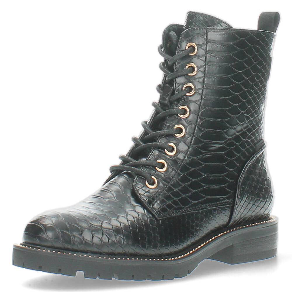 Zwarte croco bottines