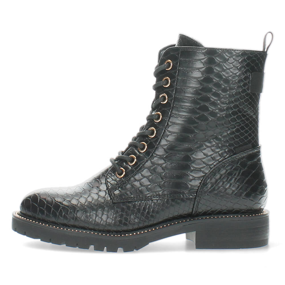 Zwarte croco bottines