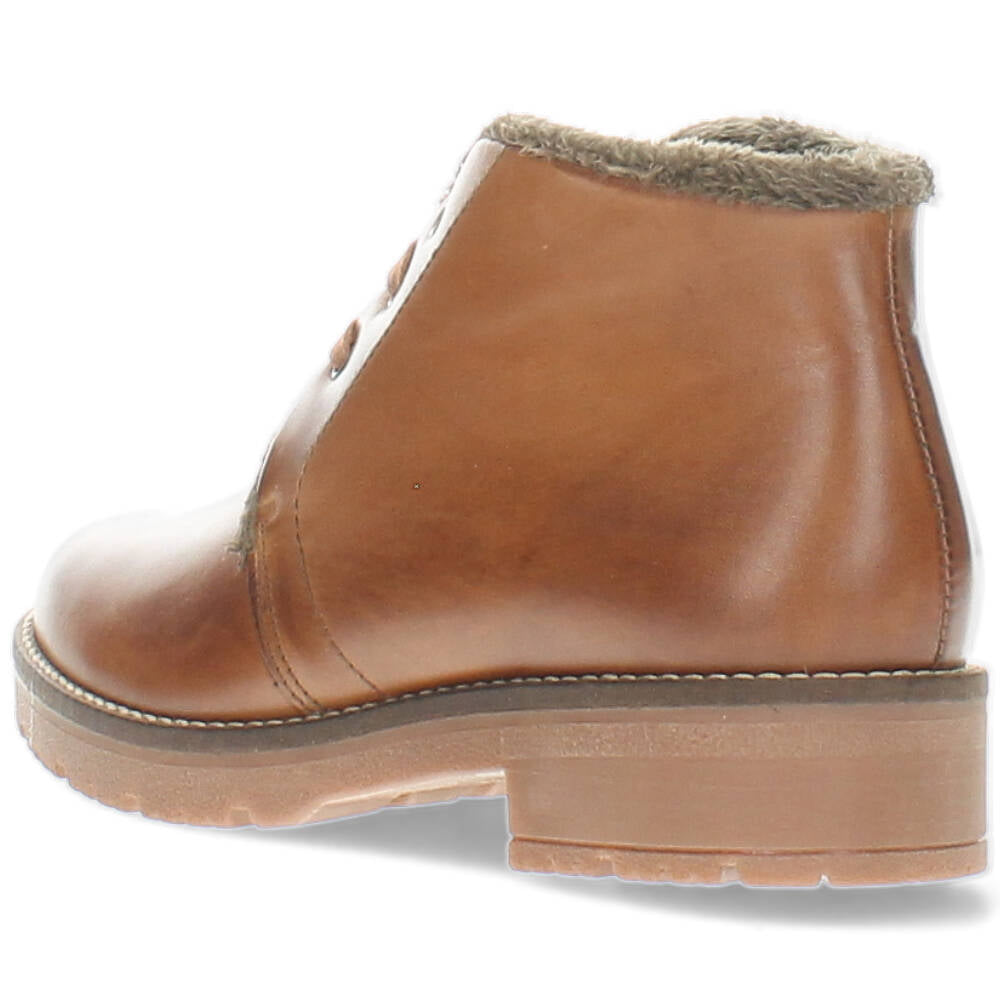 Cognac hoge veterschoenen