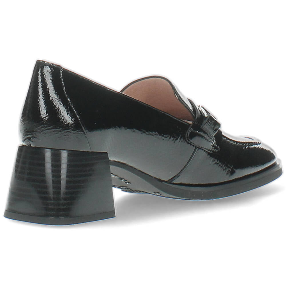 Zwarte mocassins op hak