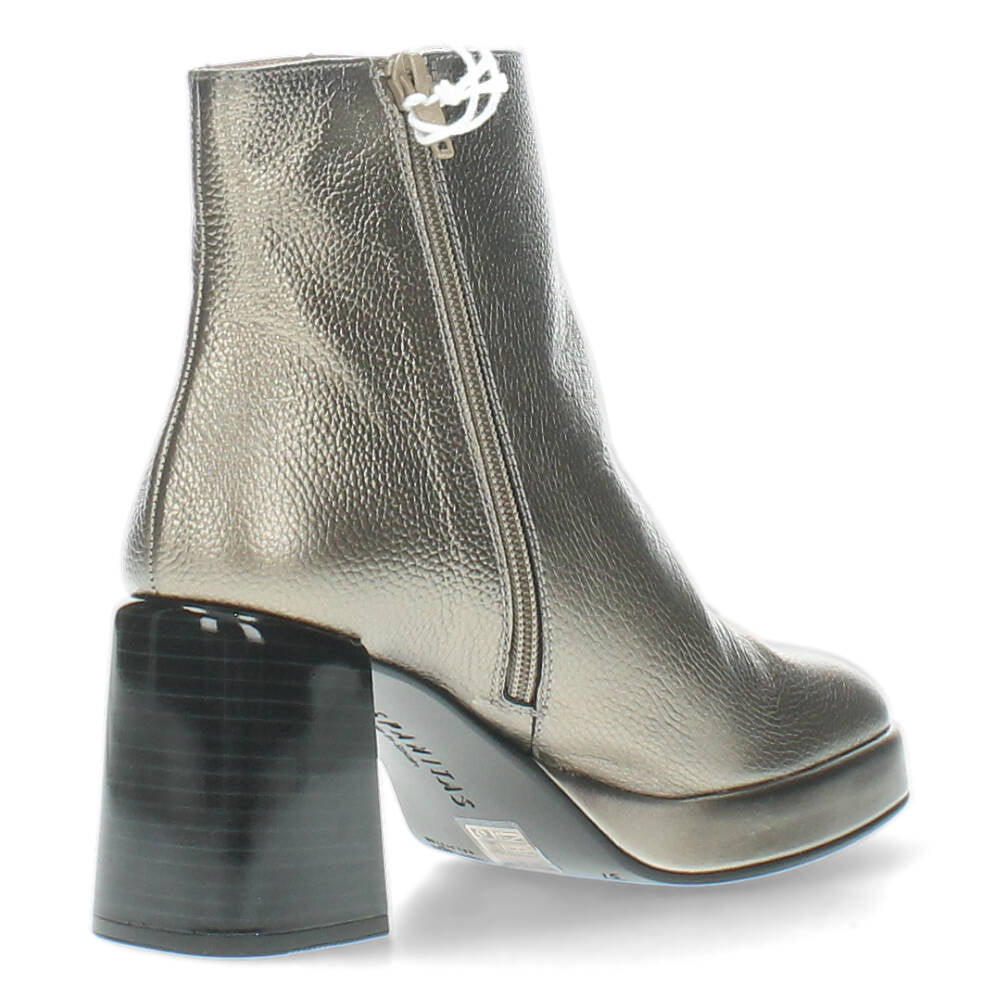 Zilveren enkellaarzen