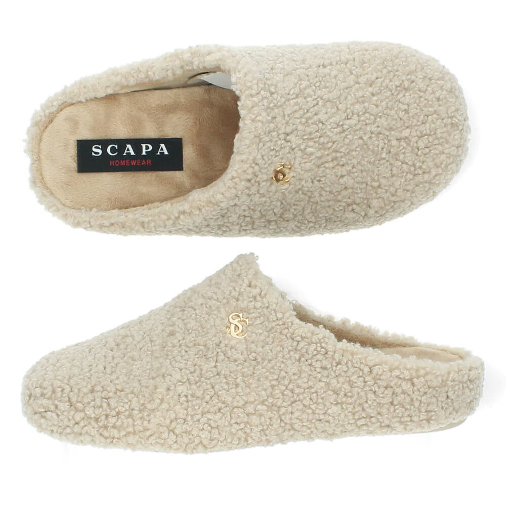 Ecru pantoffels
