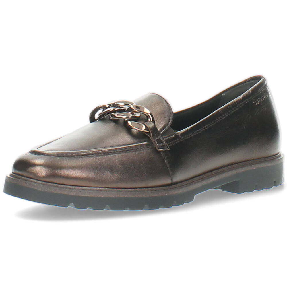 Bruine metallic mocassins