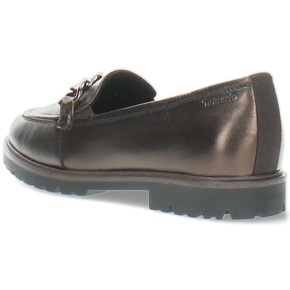 Bruine metallic mocassins