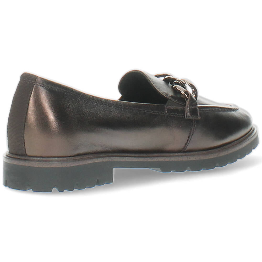Bruine metallic mocassins