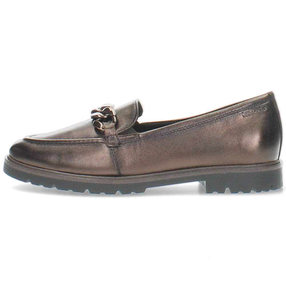 Bruine metallic mocassins