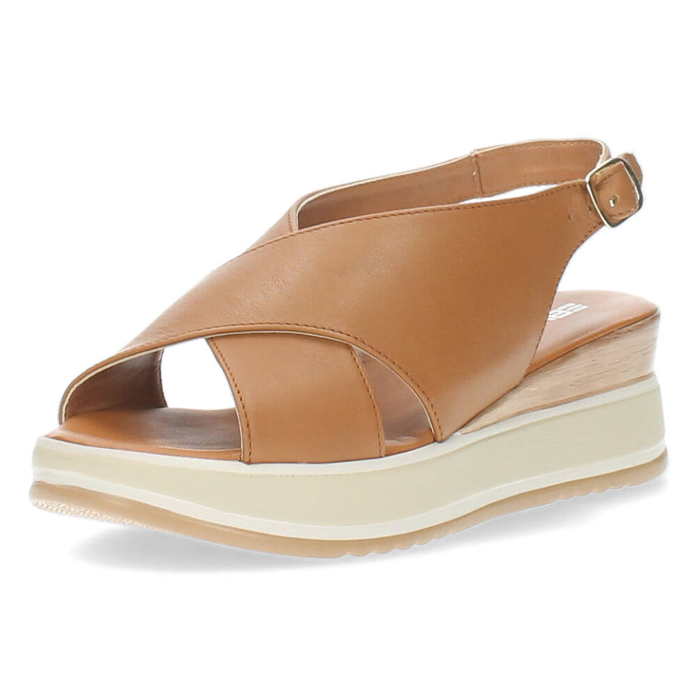Cognac sandalen