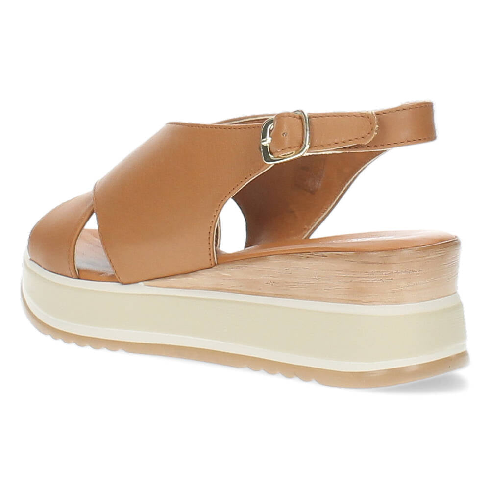 Cognac sandalen