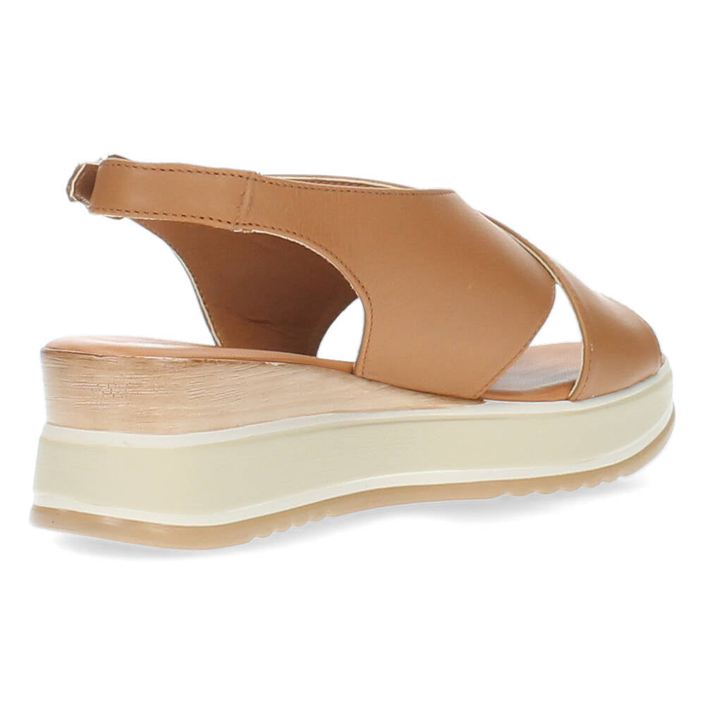 Cognac sandalen