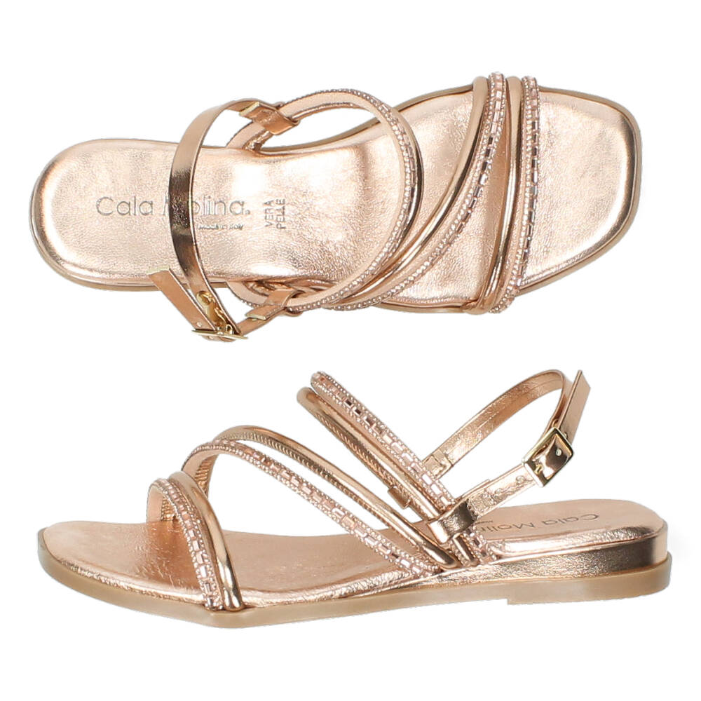 Rosé gouden sandalen