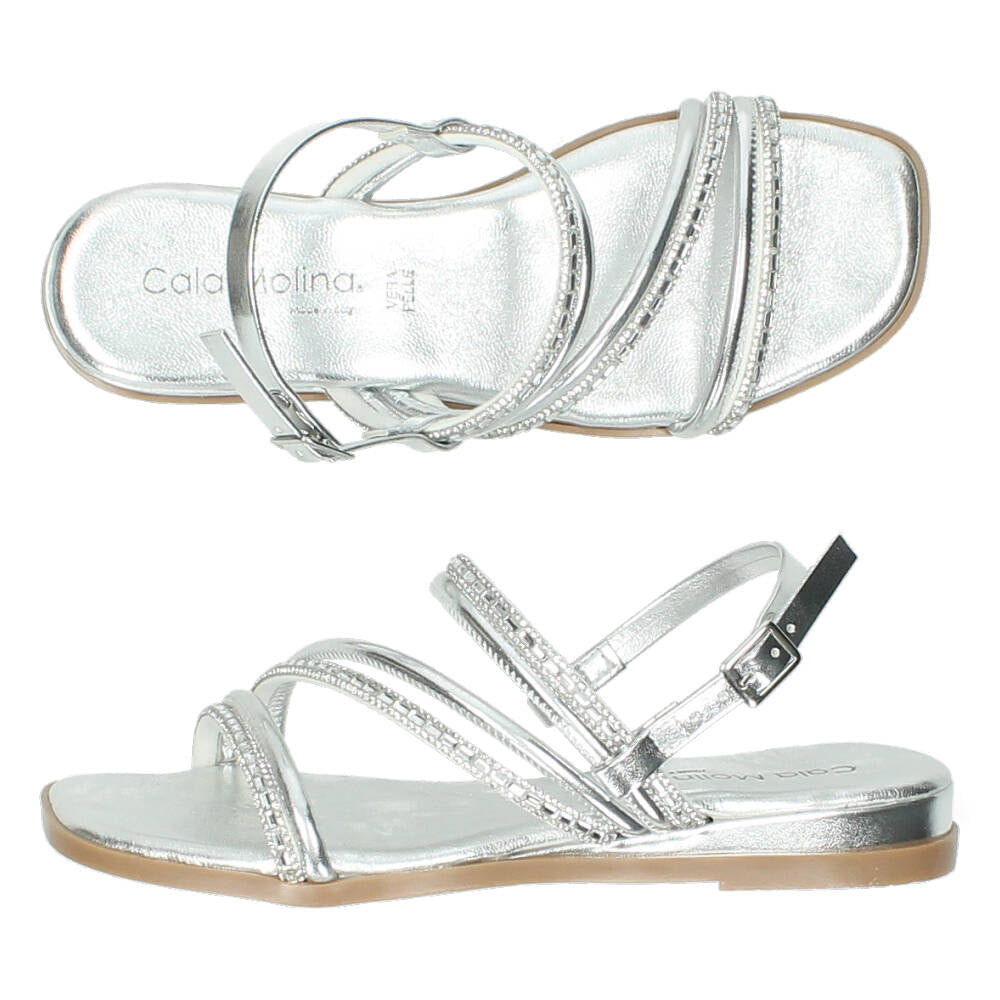 Zilveren sandalen