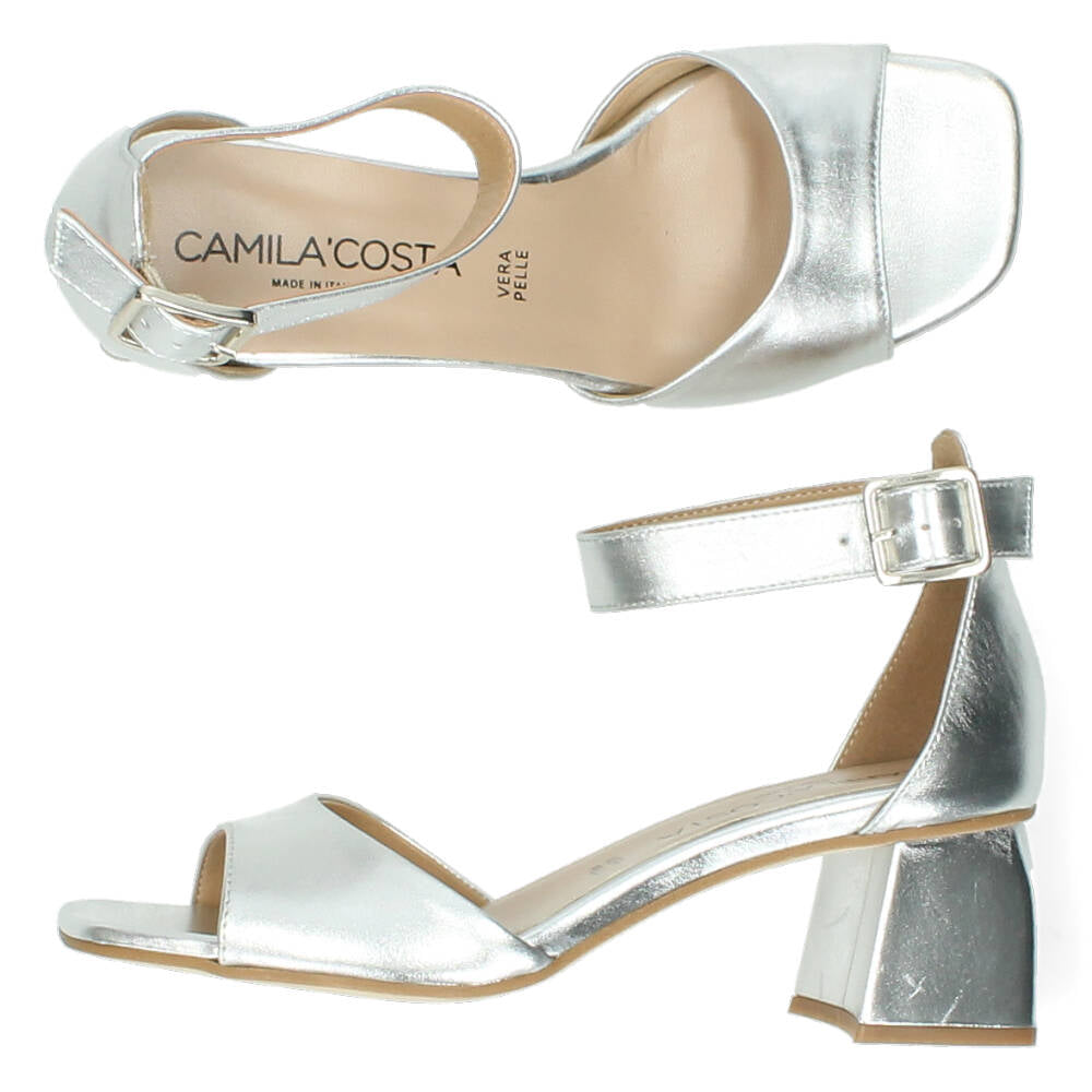 Zilveren sandalen