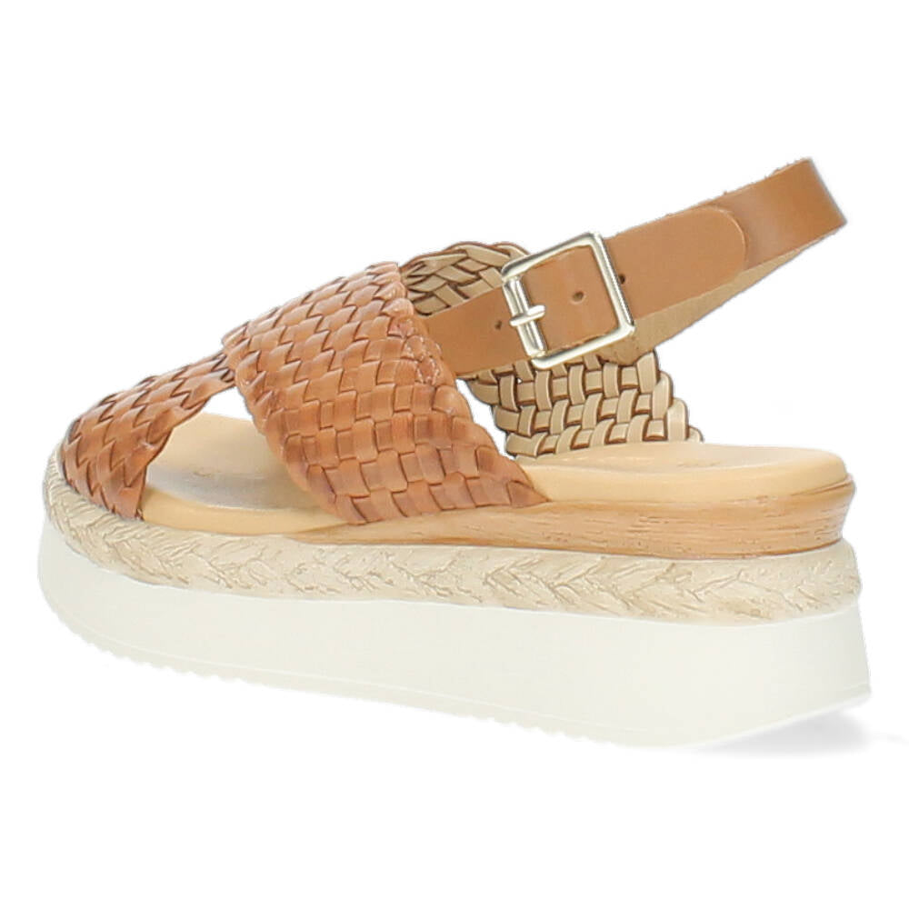 Cognac sandalen