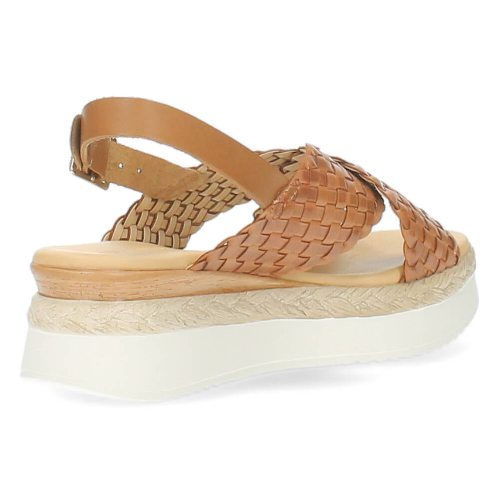 Cognac sandalen