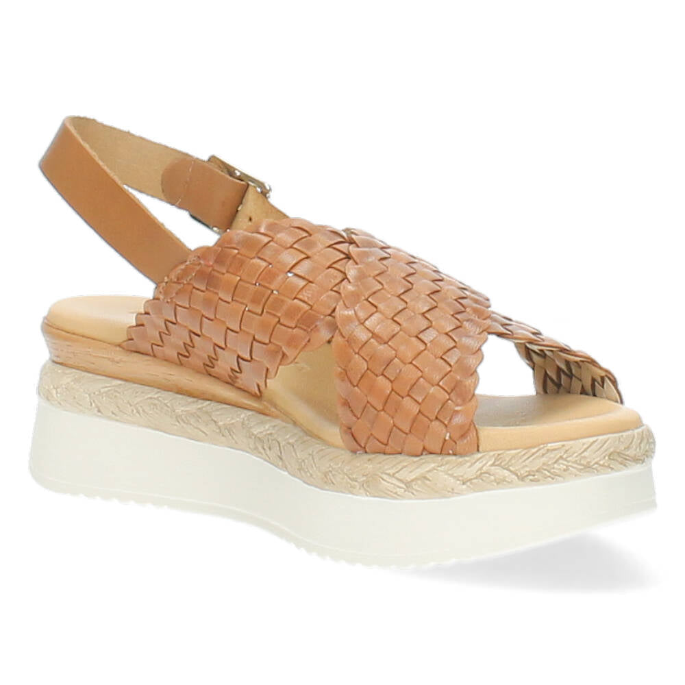 Cognac sandalen