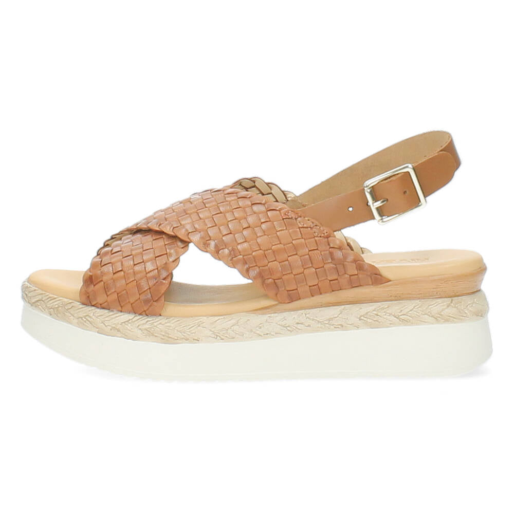 Cognac sandalen