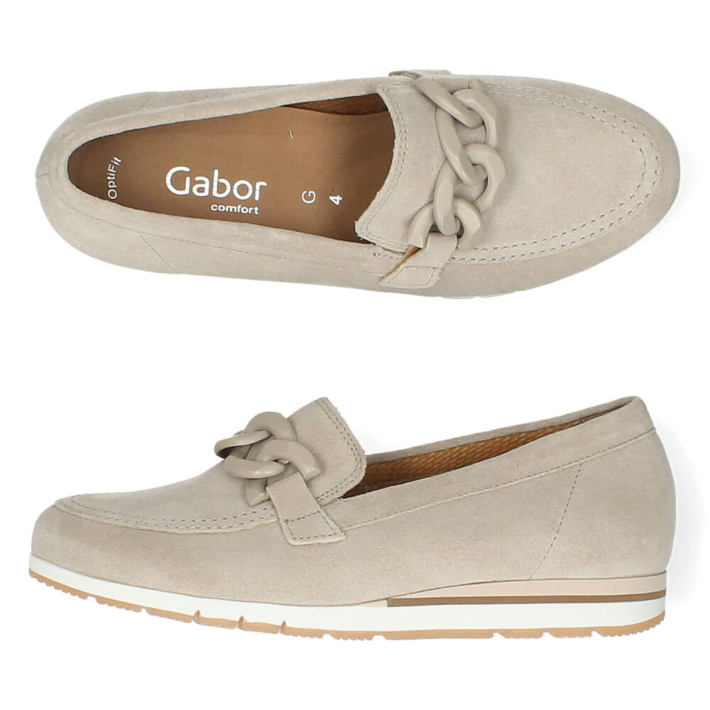 Beige loafers