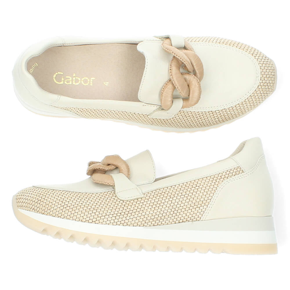 Beige loafers