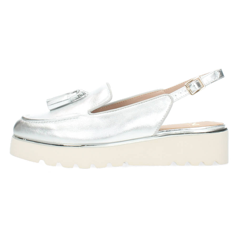 Zilveren slingbacks