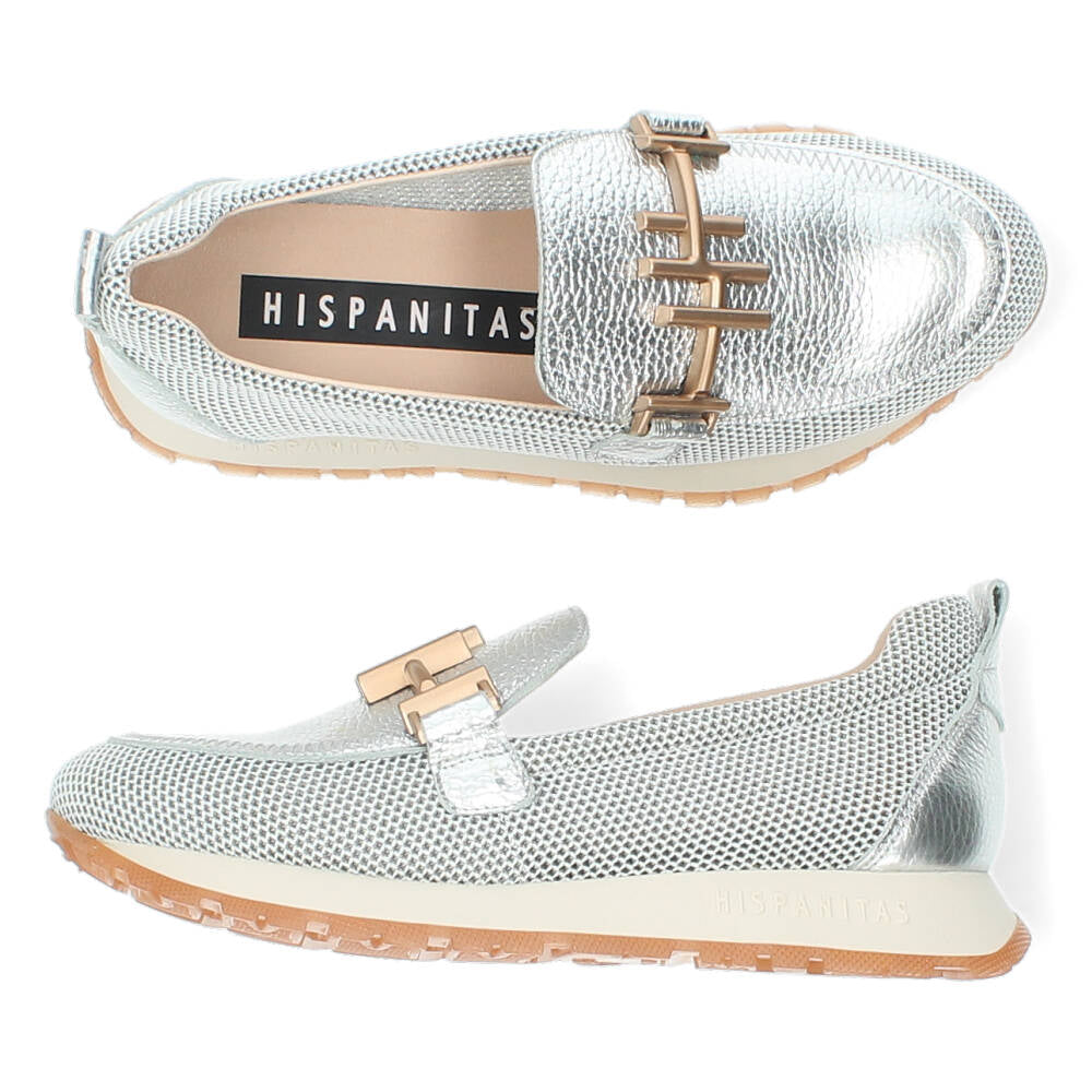 Zilveren loafers