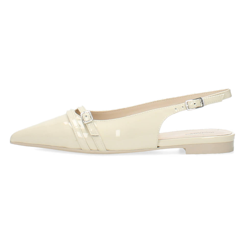 Ecru slingbacks