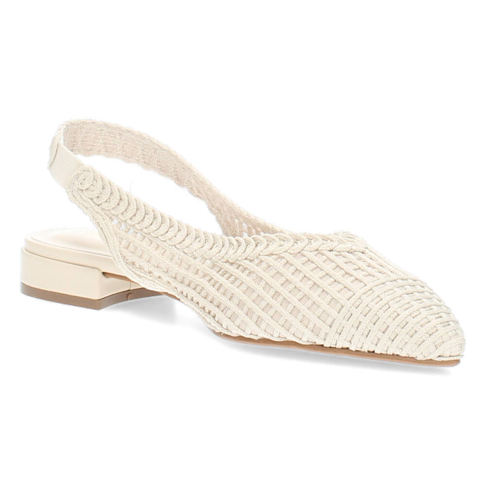 Ecru slingbacks