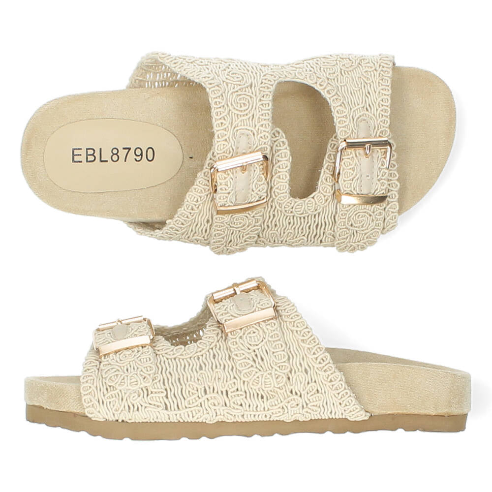 Beige slippers