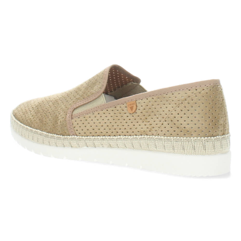 Beige slip-ons
