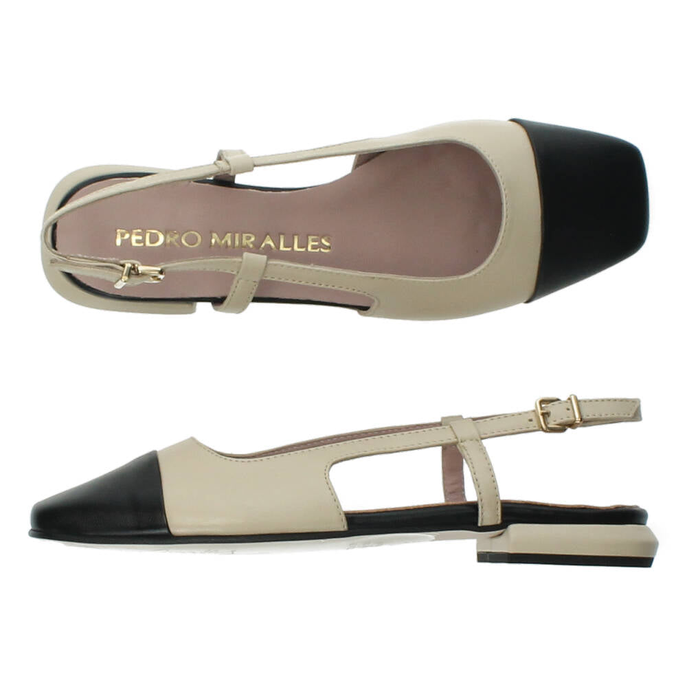Beige slingbacks
