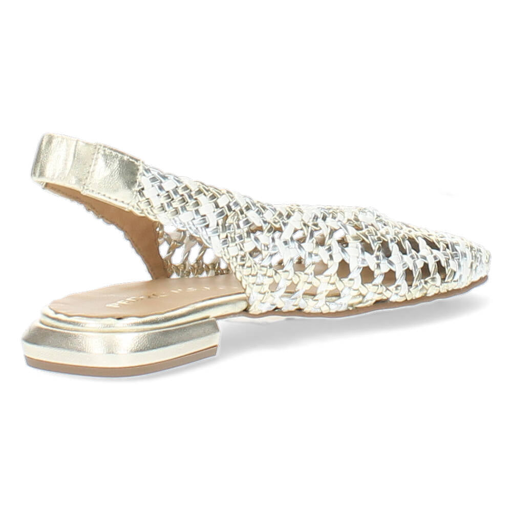 Zilveren slingbacks