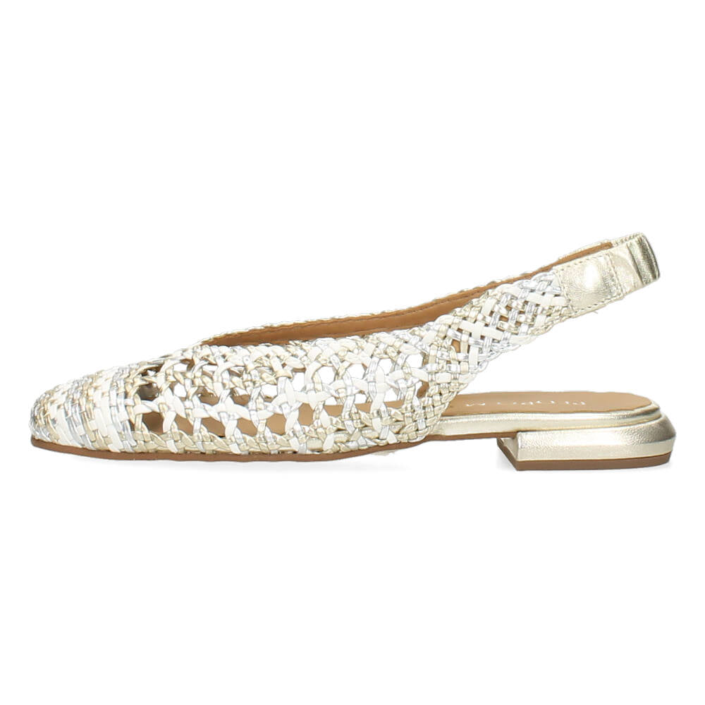 Zilveren slingbacks