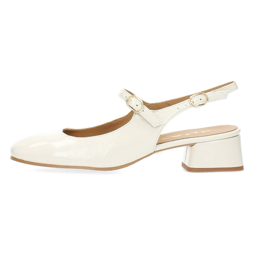 Beige slingbacks