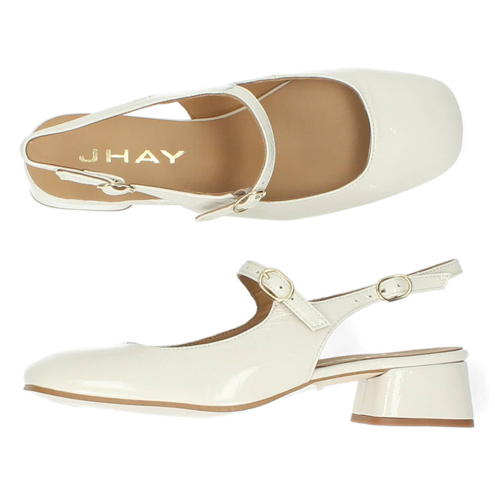 Beige slingbacks