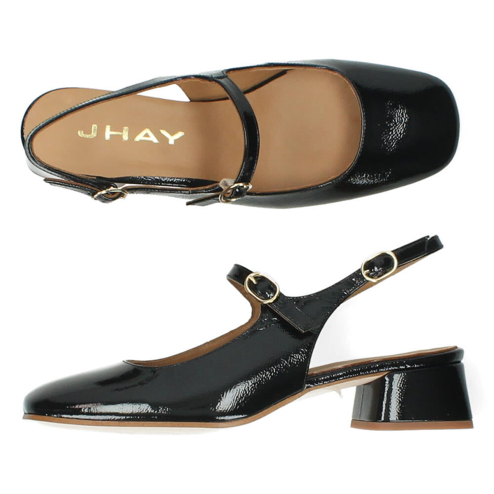 Zwarte slingbacks