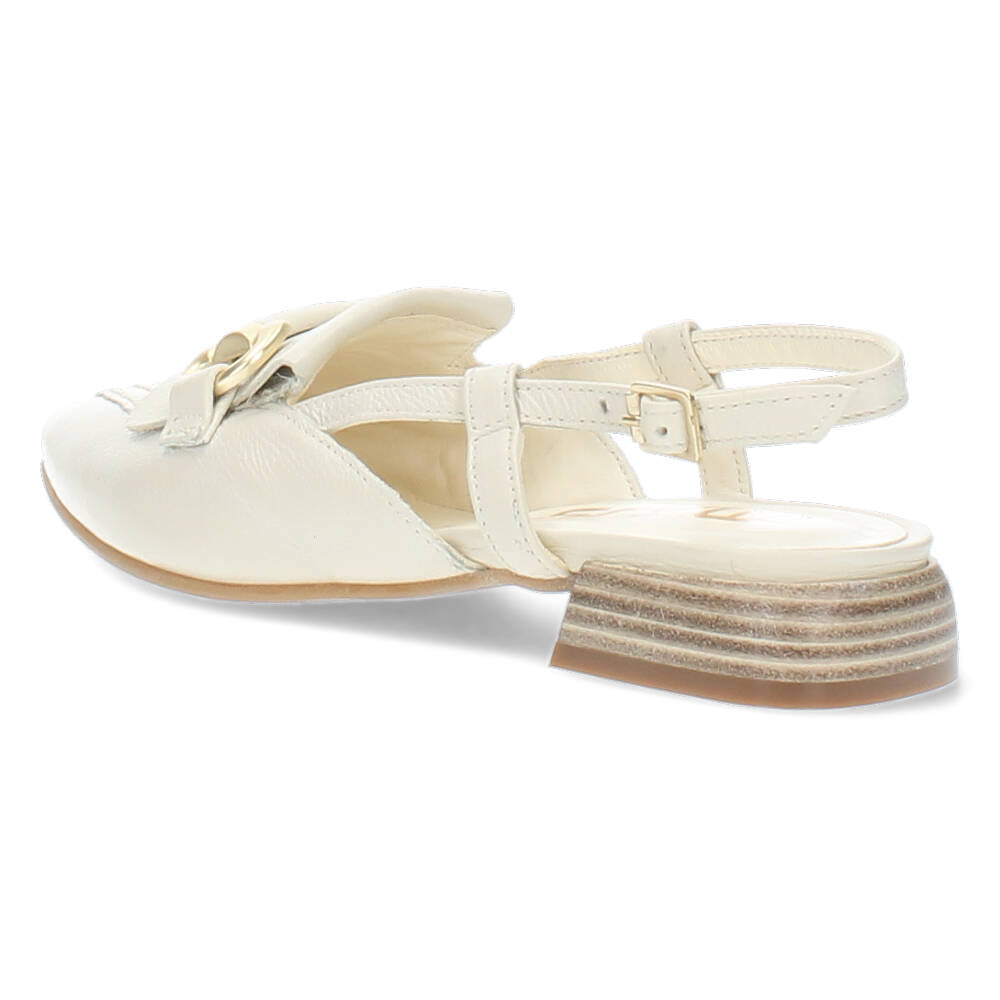 Ecru slingbacks