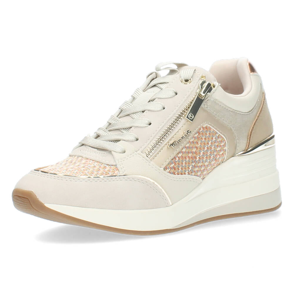 Ivoorkleurige sneakers