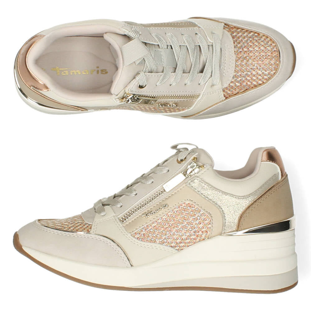 Ivoorkleurige sneakers