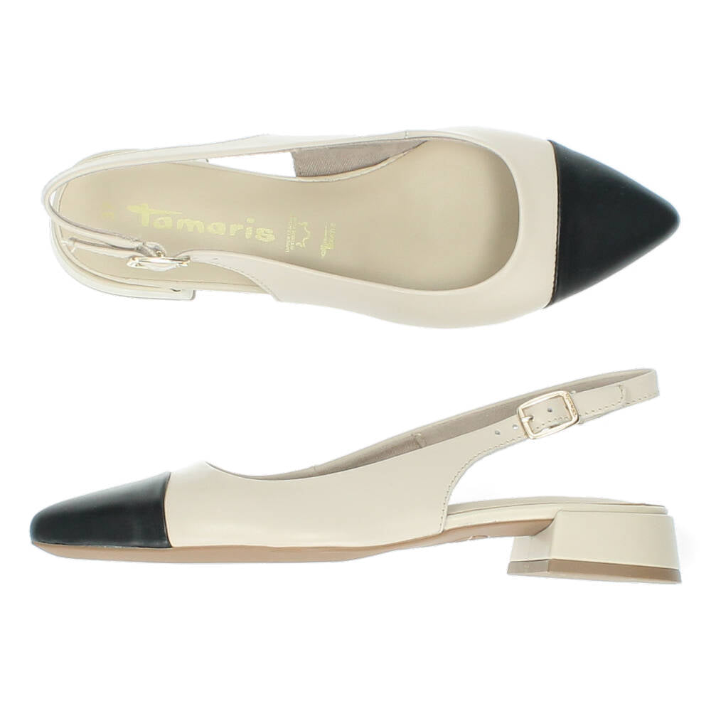 Ivory slingbacks