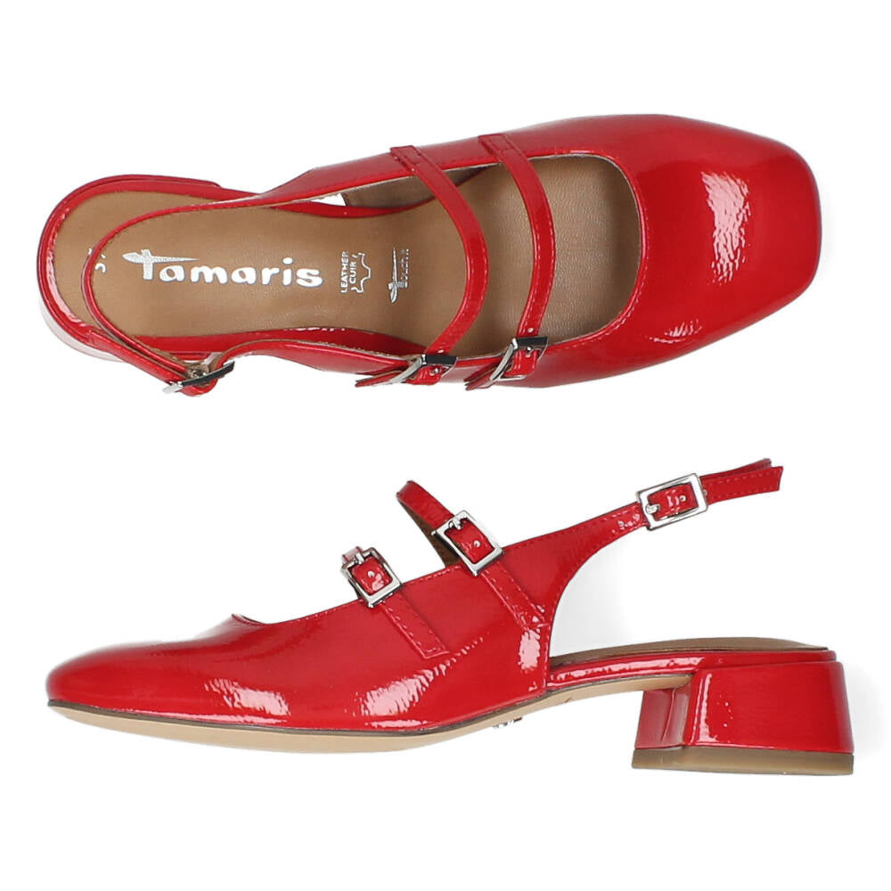 Rode slingbacks