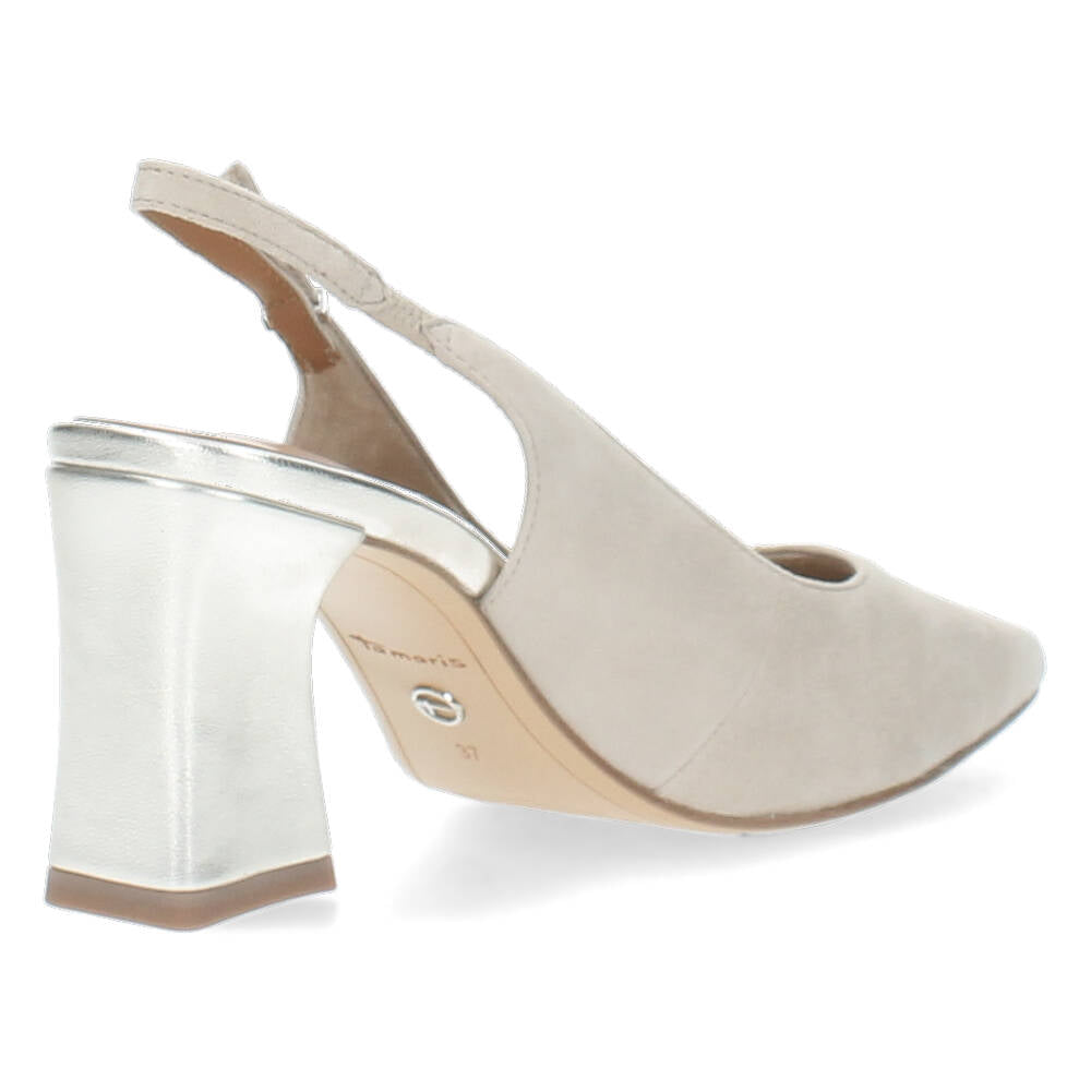 Grijs/beige slingbacks