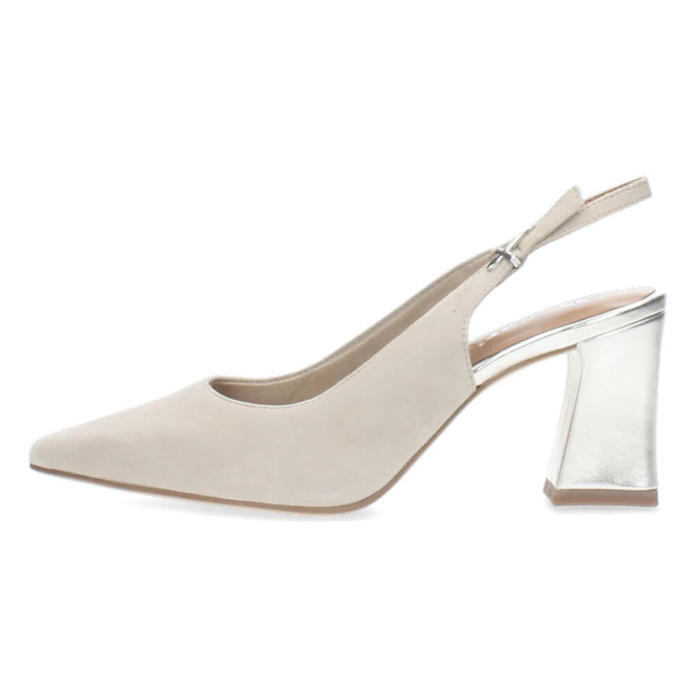 Grijs/beige slingbacks